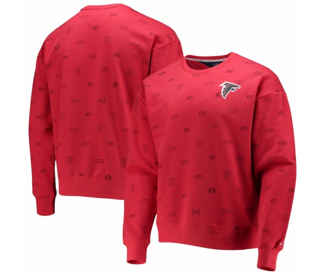 Atlanta Falcons Men's Tommy Hilfiger Red Reid Graphic Pullover Sweatshirt