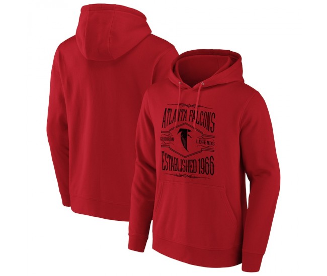 Atlanta Falcons Men's NFL x Darius Rucker Collection by Fanatics Red 2-Hit Pullover Hoodie