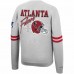 Atlanta Falcons Men's Mitchell & Ness Heathered Gray Allover Print Fleece Pullover Sweatshirt