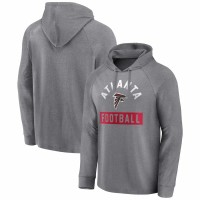 Atlanta Falcons Men's Fanatics Branded Heathered Gray No Time Off Raglan Pullover Hoodie
