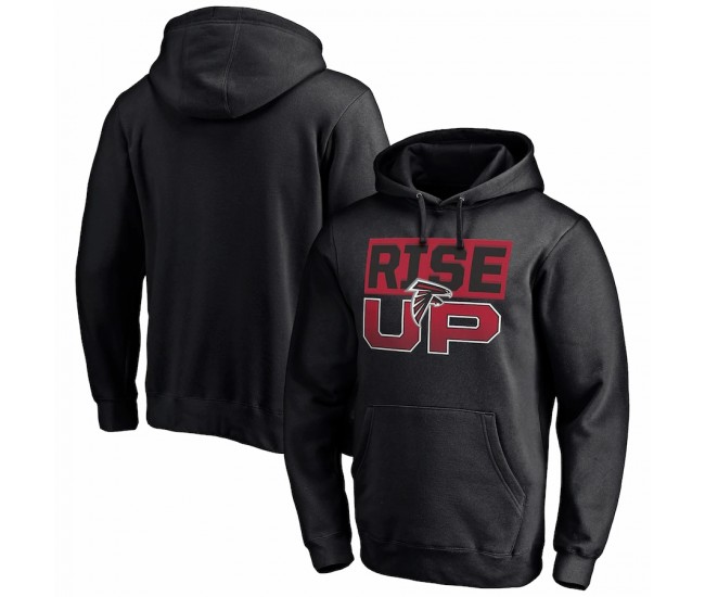 Atlanta Falcons Men's Fanatics Branded Black Hometown Collection Rise Up Fitted Pullover Hoodie