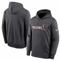 Atlanta Falcons Men's Nike Anthracite Prime Logo Name Split Pullover Hoodie