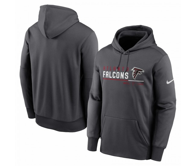 Atlanta Falcons Men's Nike Anthracite Prime Logo Name Split Pullover Hoodie