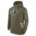 Atlanta Falcons Men's Nike Olive 2022 Salute to Service Therma Performance Pullover Hoodie