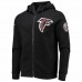 Atlanta Falcons Men's Pro Standard Black 4-Hit Full-Zip Hoodie