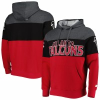 Atlanta Falcons Men's  Starter Heather Charcoal/Red Extreme Pullover Hoodie