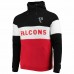Atlanta Falcons Men's New Era Red/Black Colorblock Throwback Pullover Hoodie