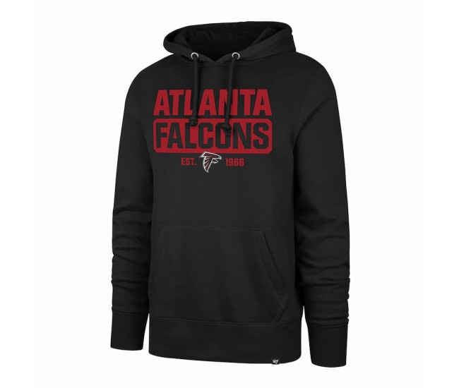 Atlanta Falcons Men's  '47 Black Box Out Headline Pullover Hoodie