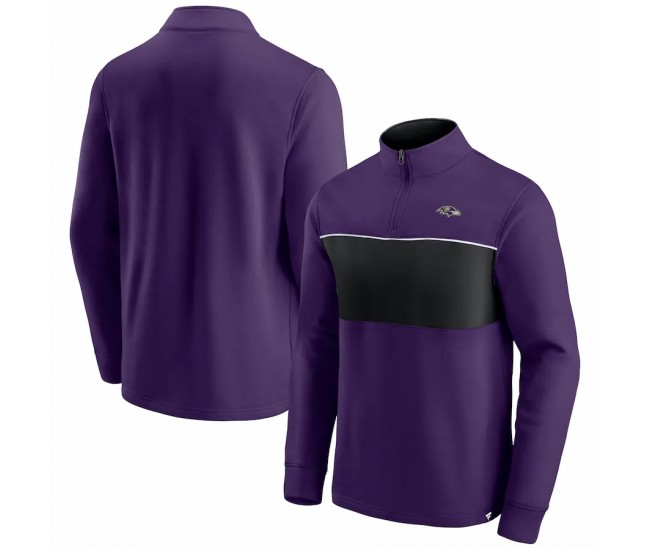 Baltimore Ravens Men's Fanatics Branded Purple/Black Block Party Quarter-Zip Jacket