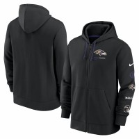 Baltimore Ravens Men's Nike Black Surrey Full-Zip Hoodie