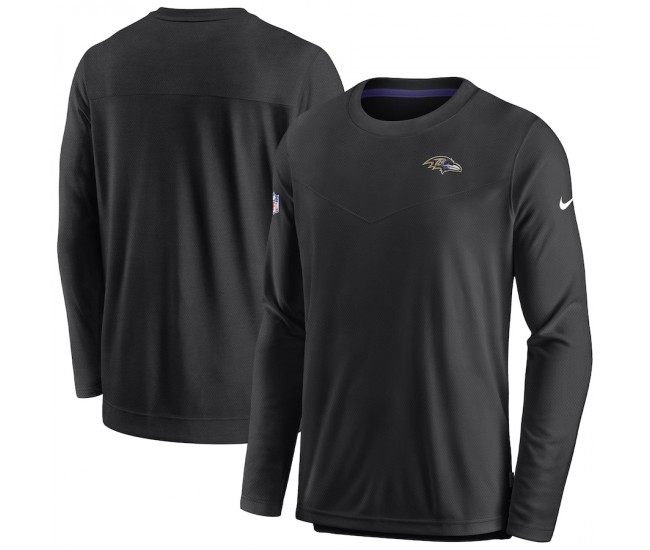 Baltimore Ravens Men's Nike Black Sideline Lockup Performance Long Sleeve T-Shirt