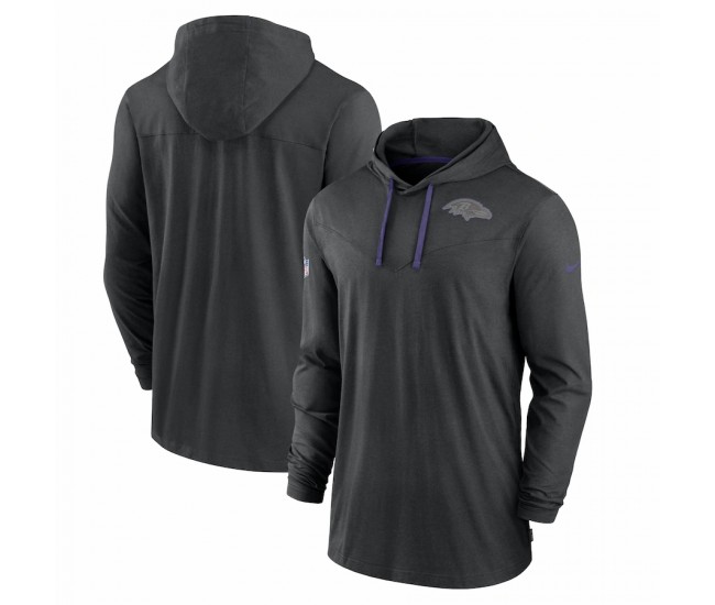 Baltimore Ravens Men's Nike Black Sideline Pop Performance Pullover Long Sleeve Hoodie T-Shirt