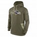 Baltimore Ravens Men's Nike Olive 2022 Salute to Service Therma Performance Pullover Hoodie