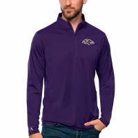 Baltimore Ravens Men's Antigua Purple Tribute Quarter-Zip Pullover Top