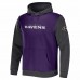 Baltimore Ravens Men's NFL x Darius Rucker Collection by Fanatics Purple/Charcoal Colorblock Pullover Hoodie