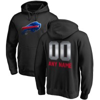 Buffalo Bills Men's NFL Pro Line by Fanatics Branded Black Personalized Midnight Mascot Pullover Hoodie