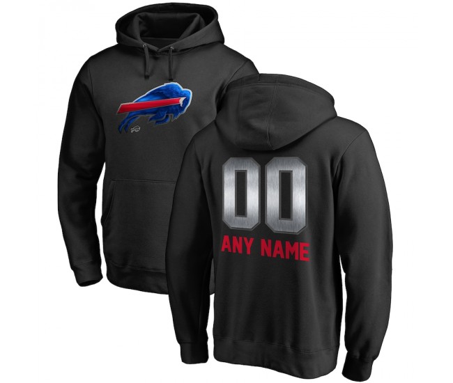 Buffalo Bills Men's NFL Pro Line by Fanatics Branded Black Personalized Midnight Mascot Pullover Hoodie