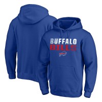 Buffalo Bills Men's Fanatics Branded Royal Fade Out Fitted Pullover Hoodie