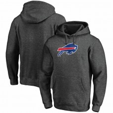 Buffalo Bills Men's Fanatics Branded Heather Charcoal Primary Logo Fitted Pullover Hoodie
