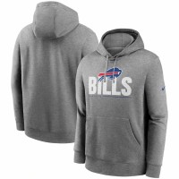 Buffalo Bills Men's Nike Heathered Charcoal Team Impact Club Pullover Hoodie