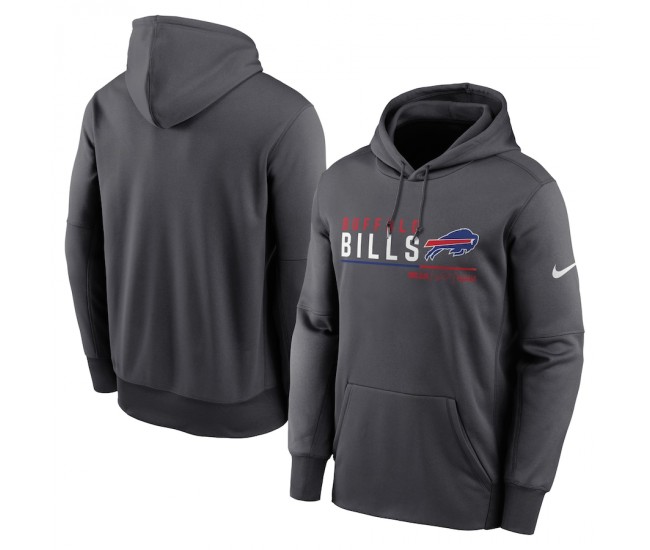 Buffalo Bills Men's Nike Anthracite Prime Logo Name Split Pullover Hoodie