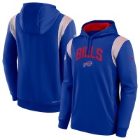 Buffalo Bills Men's Nike Royal Sideline Athletic Stack Performance Pullover Hoodie