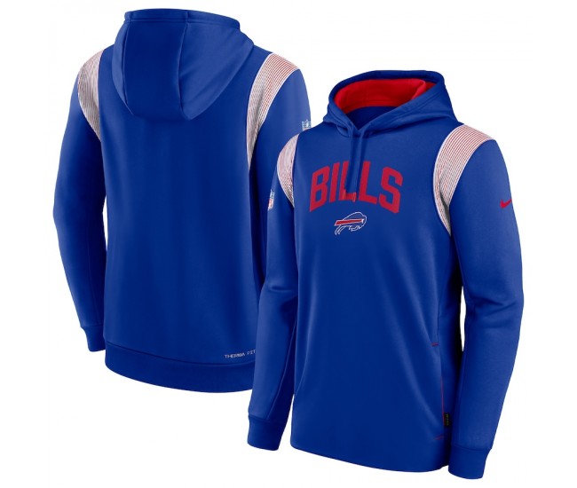 Buffalo Bills Men's Nike Royal Sideline Athletic Stack Performance Pullover Hoodie