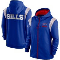 Buffalo Bills Men's Nike Royal Performance Sideline Lockup Full-Zip Hoodie
