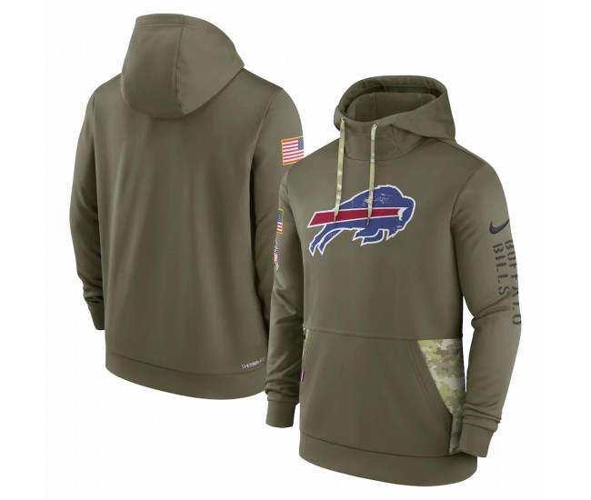 Buffalo Bills Men's Nike Olive 2022 Salute to Service Therma Performance Pullover Hoodie