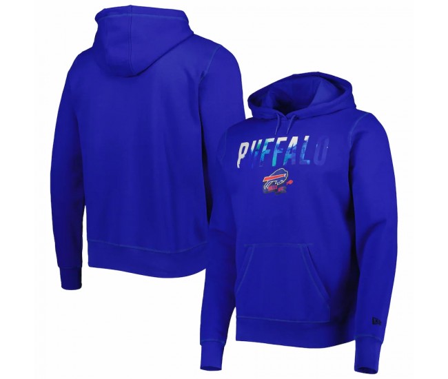 Buffalo Bills Men's New Era Royal Ink Dye Pullover Hoodie