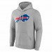 Buffalo Bills Men's Fanatics Branded Heathered Gray Team Authentic Custom Pullover Hoodie