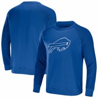 Buffalo Bills Men's NFL x Darius Rucker Collection by Fanatics Royal Raglan Fleece Pullover Sweatshirt