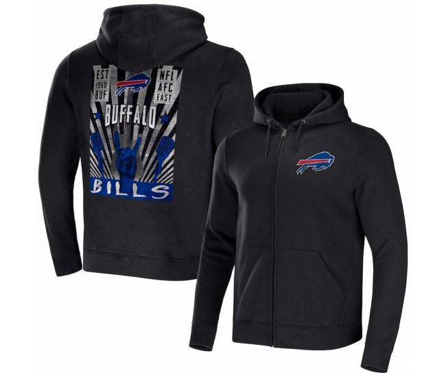Buffalo Bills Men's NFL x Darius Rucker Collection by Fanatics Black Rocker Full-Zip Hoodie