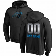 Carolina Panthers Men's NFL Pro Line by Fanatics Branded Black Personalized Midnight Mascot Pullover Hoodie