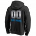 Carolina Panthers Men's NFL Pro Line by Fanatics Branded Black Personalized Midnight Mascot Pullover Hoodie
