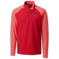 Carolina Panthers Men's Cutter & Buck Red Americana Response Hybrid Quarter-Zip Jacket