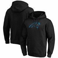 Carolina Panthers Men's Fanatics Branded Black Primary Logo Fitted Pullover Hoodie