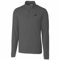 Carolina Panthers Men's Cutter & Buck Gray Big & Tall Advantage Quarter-Zip Pullover Jacket