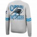 Carolina Panthers Men's Mitchell & Ness Heathered Gray Allover Print Fleece Pullover Sweatshirt