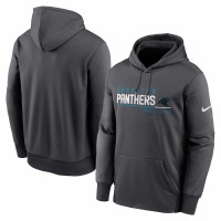 Carolina Panthers Men's Nike Anthracite Prime Logo Name Split Pullover Hoodie