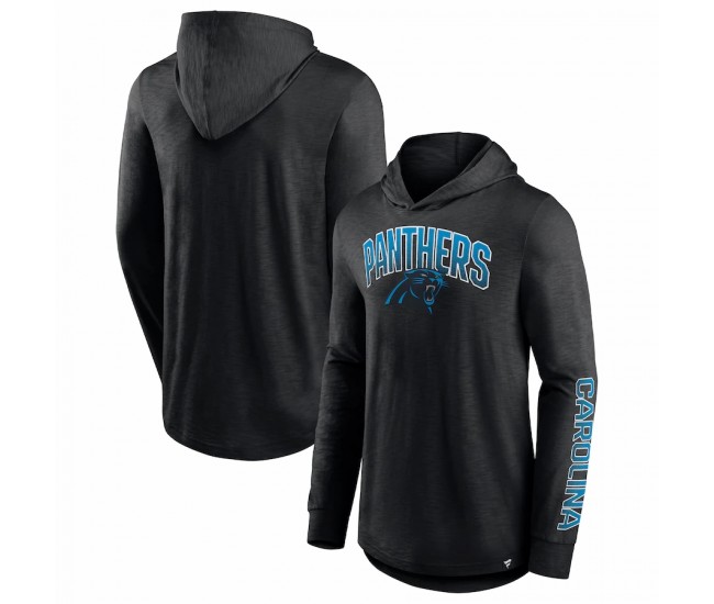 Carolina Panthers Men's Fanatics Branded Black Front Runner Pullover Hoodie