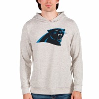 Carolina Panthers Men's Antigua Oatmeal Team Absolute Pullover Hoodie