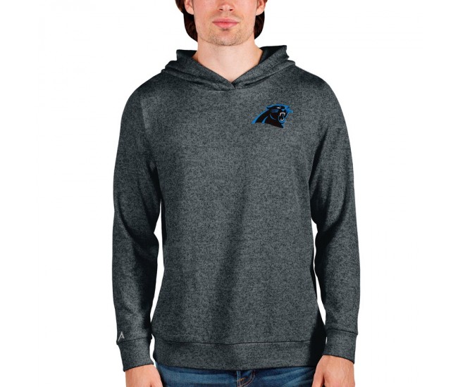Carolina Panthers Men's Antigua Heathered Charcoal Absolute Pullover Hoodie