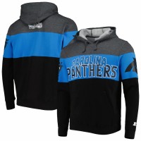 Carolina Panthers Men's Starter Heather Charcoal/Black Extreme Pullover Hoodie