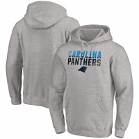 Carolina Panthers Men's Fanatics Branded Heather Gray Fade Out Fitted Pullover Hoodie