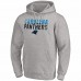 Carolina Panthers Men's Fanatics Branded Heather Gray Fade Out Fitted Pullover Hoodie