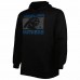 Carolina Panthers Men's Fanatics Branded Black Big & Tall Pop of Color Pullover Hoodie