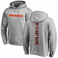 Chicago Bears Men's NFL Pro Line by Fanatics Branded Heather Gray Personalized Playmaker Pullover Hoodie
