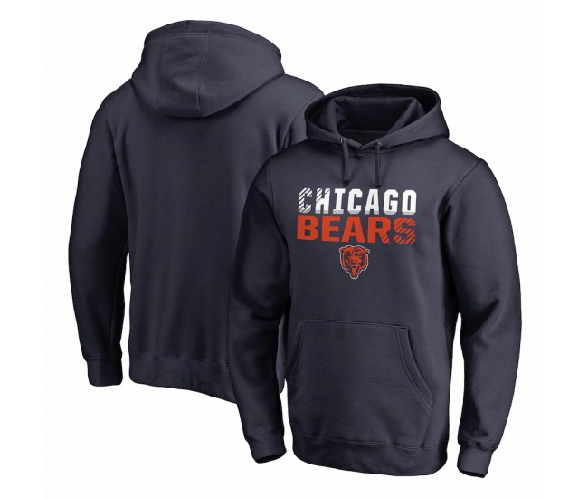 Chicago Bears Men's NFL Pro Line by Fanatics Branded Navy Iconic Collection Fade Out Pullover Hoodie