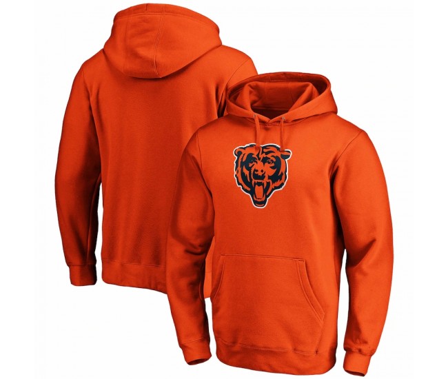 Chicago Bears Men's Fanatics Branded Orange Primary Logo Fitted Pullover Hoodie